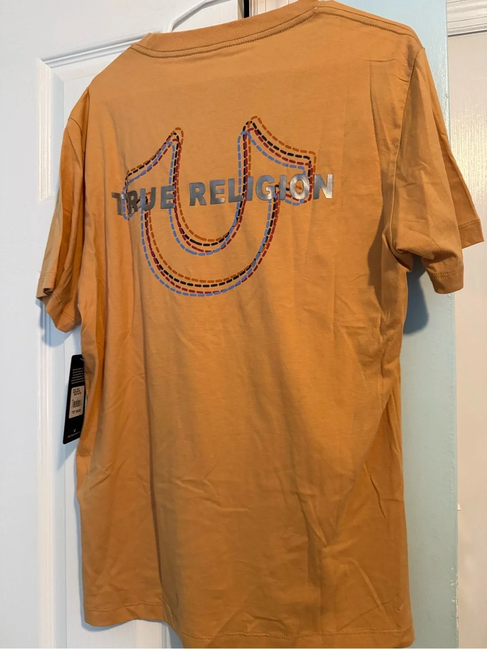 True Religion Men's Short-Sleeve Crewneck Tee in Mustard Yellow